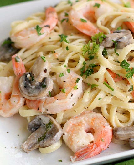 Creamy Shrimp Pasta with Mushrooms