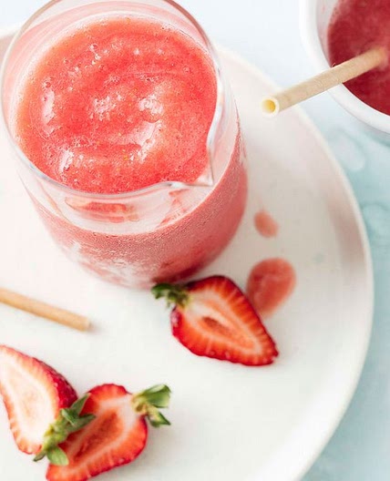 Strawberry and watermelon summer slushie