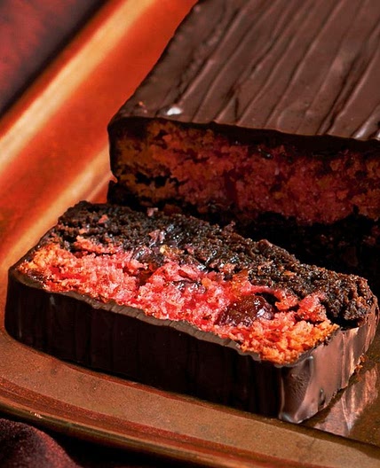 Cherry ripe brownie bar