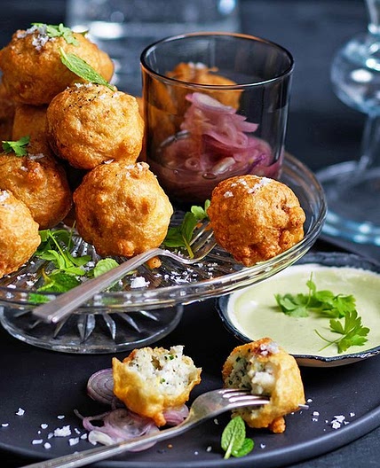Murray cod balls with parsley mayonnaise