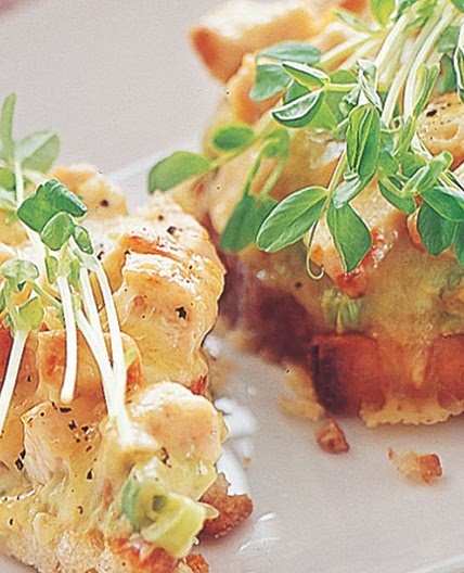 Chicken, avocado and cheese melts