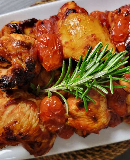 Tomato Chicken Skewers
