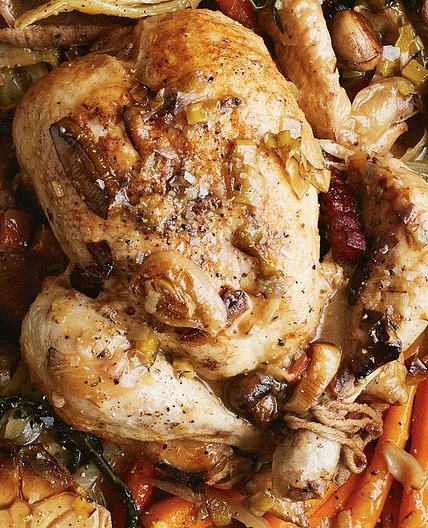French-style chicken with tarragon and winter vegetables