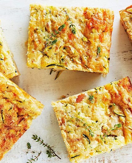 Tuna and zucchini slice