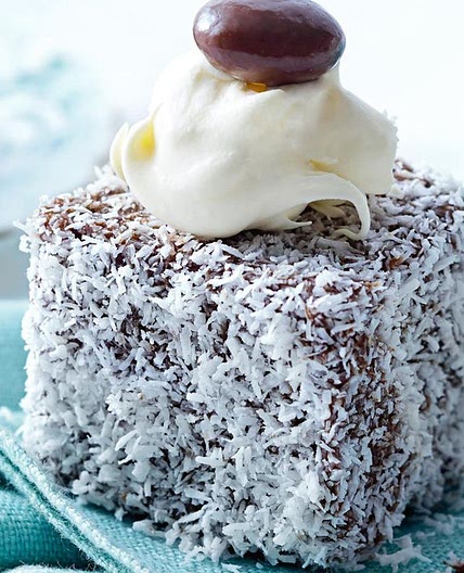 Little cappuccino lamingtons