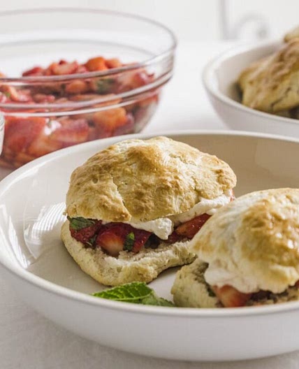 Lime and Mint Strawberry Shortcake