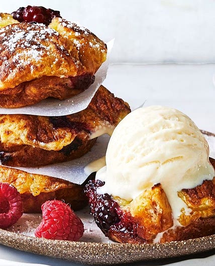 Mini berry bread and butter puddings recipe