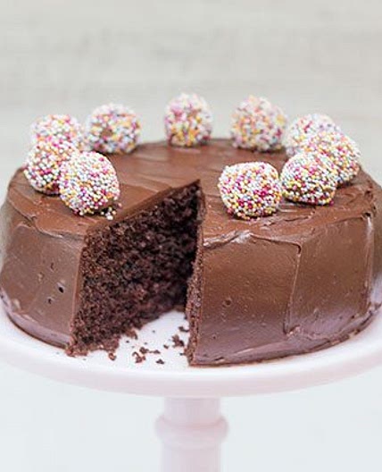 Easter chocolate truffle cake