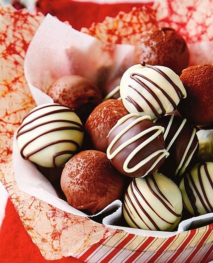 Chocolate rum ball truffles