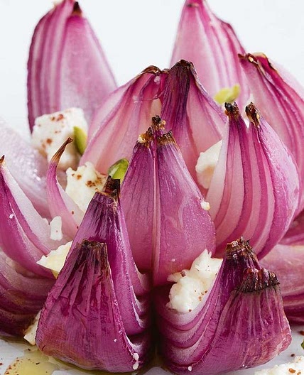 Baked onion flower