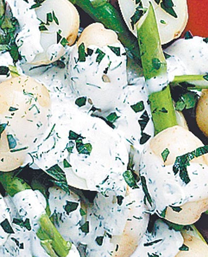 Potato and asparagus salad