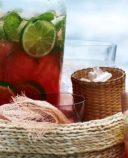 Watermelon agua fresca mocktail