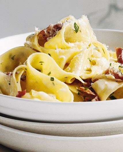 Truffled pappardelle carbonara