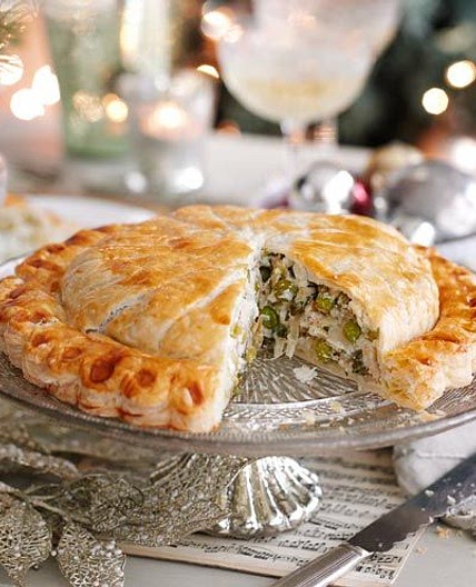 Vegetarian pea pithivier