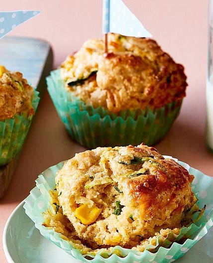 Zucchini, pumpkin and corn muffins