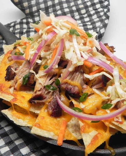 Pulled Pork Nachos with Sriracha Slaw