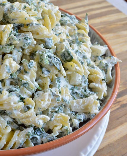 Spinach Dip Gluten Free Pasta Salad