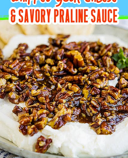 WHIPPED GOAT CHEESE WITH NOLA SAVORY PRALINE SAUCE