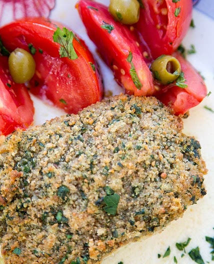 Bread Crumb Crusted Baked Halibut with a Quick Lemon Beurre Blanc