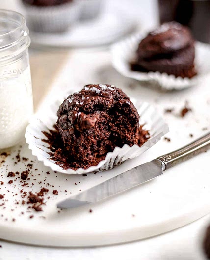 Soft & Fluffy Gluten Free Chocolate Muffins with Oat Flour