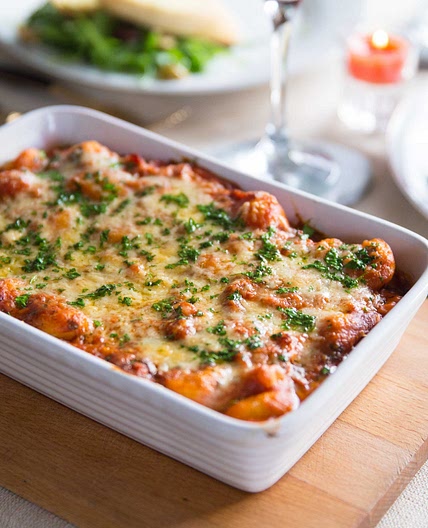 Cheesy Baked Gnocchi with Bacon
