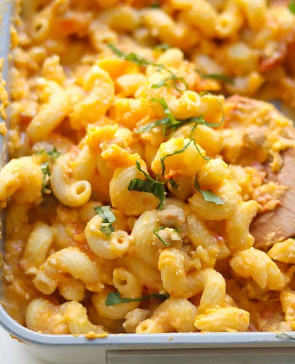 Butternut Squash Feta Pasta