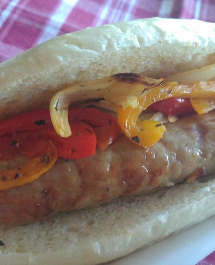 Air Fryer Italian Sausages, Peppers, and Onions