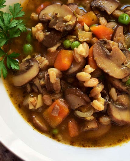 Mushroom and Farro Soup