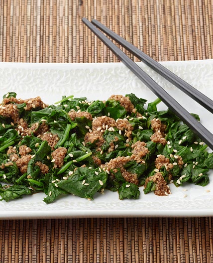 Gomae - Japanese Style Spinach Salad