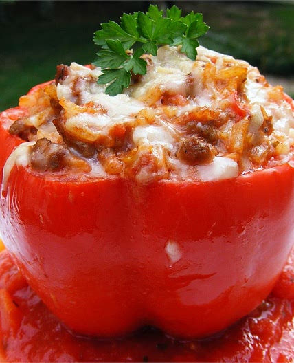 Bolognese Stuffed Bell Peppers