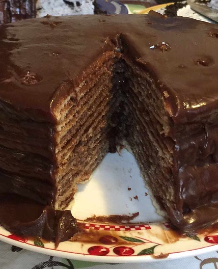 Fourteen Layer Chocolate Cake
