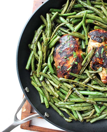 Balsamic Chicken + Green Beans