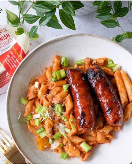 Pasta with Barbecued Spanish Chorizo