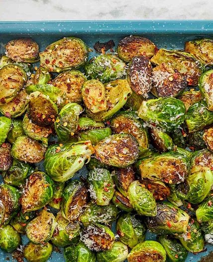 Roasted Brussels Sprouts with Parmesan