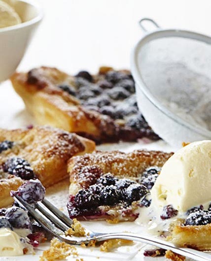 Blueberry almond tart