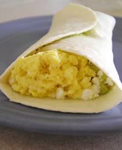 Easy Egg and Avocado Breakfast Burrito