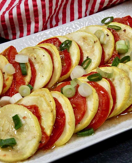 Crookneck Squash and Tomatoes