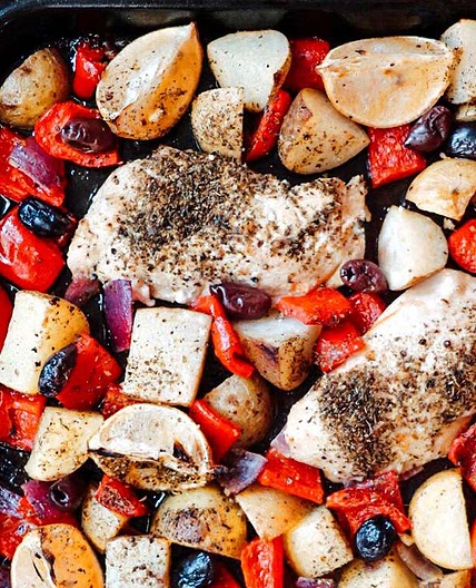 Easy Sheet Pan Greek Chicken