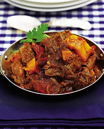 Beef balti with squash