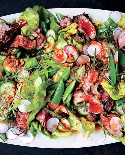 Steakhouse Salad with Red Chile Dressing and Peanuts