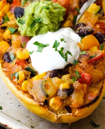 Spaghetti Squash Burrito Bowls