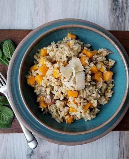 Butternut Squash and Mushroom Risotto