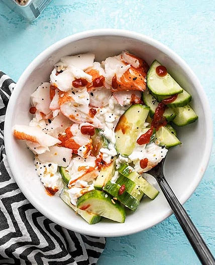 Cottage Cheese Crab Bowl