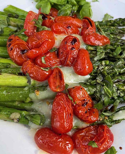 Caprese Roasted Asparagus