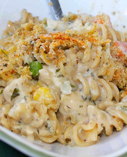 Chicken and Pasta Casserole with Mixed Vegetables