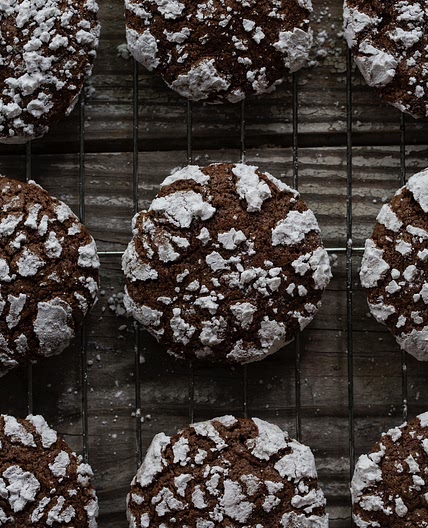 Mexican Chocolate Crinkle Cookies