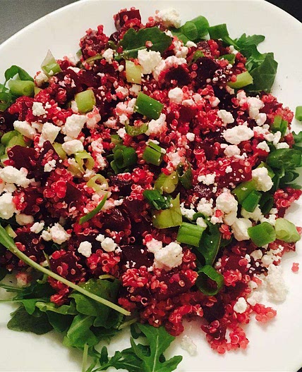 Quinoa, Beet, and Arugula Salad
