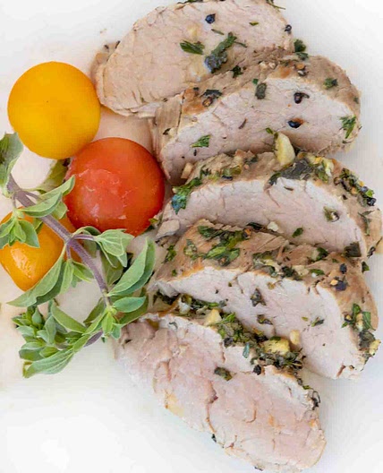 Garlic Herb Baked Pork Tenderloin