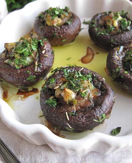 AIP / Garlic and Herb Stuffed Mushrooms - French Paleo Appetizer Recipe