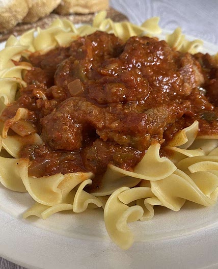 Simple Swiss Steak in a Dutch Oven